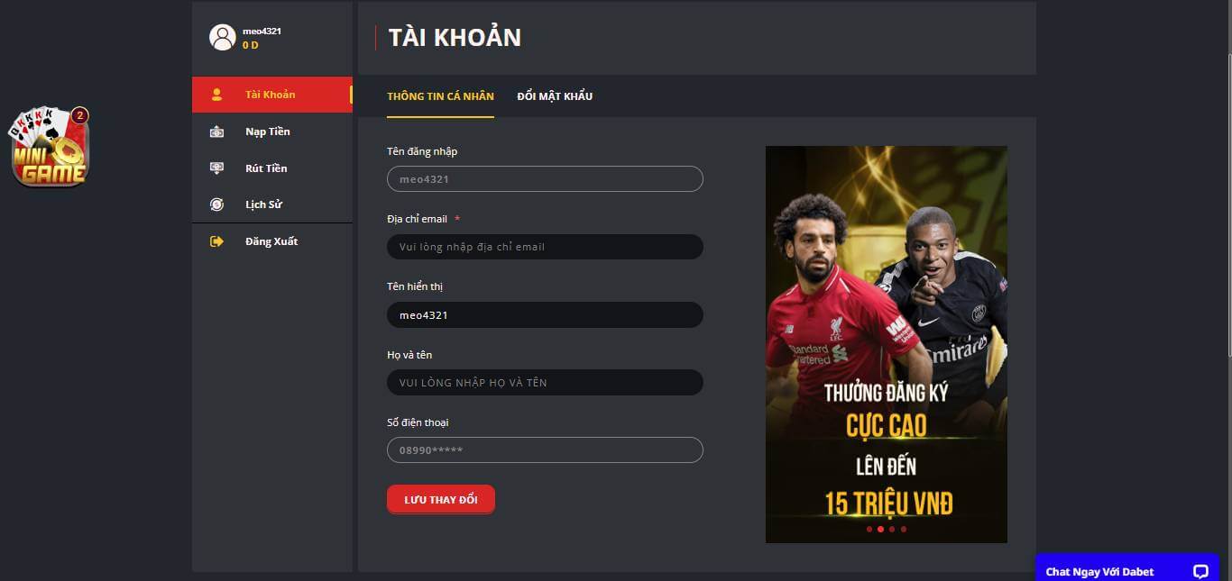 Hướng dẫn đăng nhập Dabet thành công